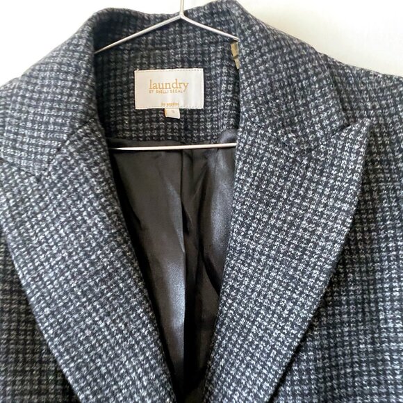 NWT LAUNDRY by Shelli Segal Women's Poly-Wool Dress Coat Suit, BLACK/GRAY, S - Picture 3 of 5